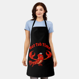 Crawfish Cartoon Design add text, Apron