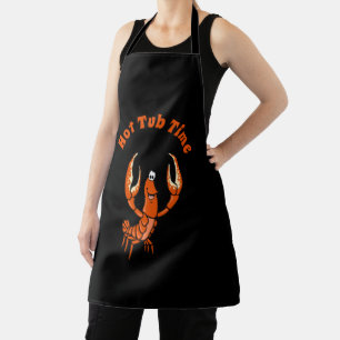 Crawfish Cartoon Design add text, Apron