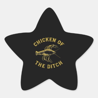 Crawfish Chicken Ditch Cajun Food Mudbag Gift Star Sticker