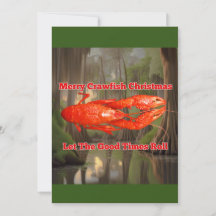 Crawfish Christmas Card
