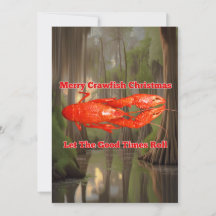 Crawfish Christmas Card