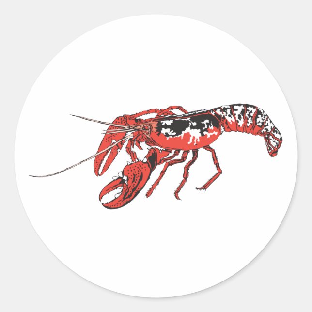 crawfish classic round sticker (Front)