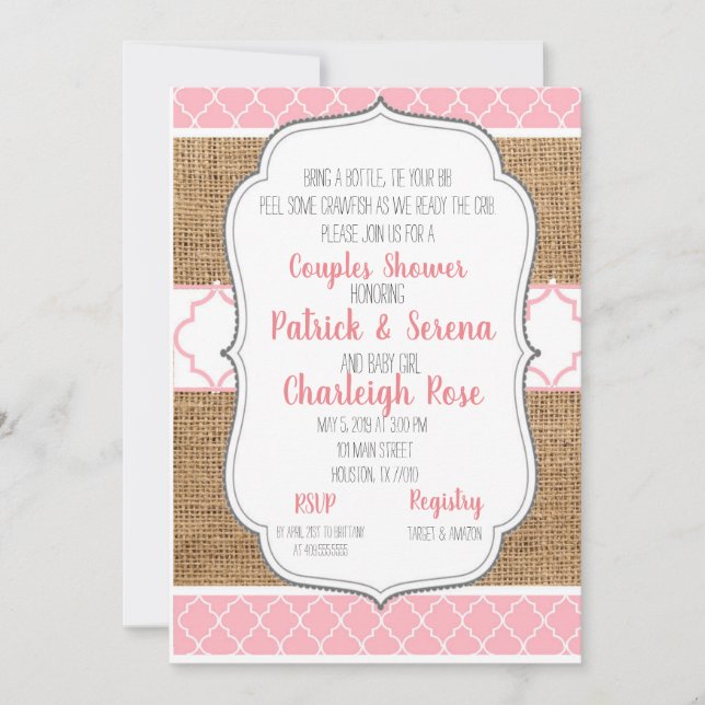 Crawfish Couples Shower Invitation (Front)