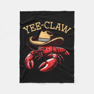 Crawfish Cowboy Yee Claw Crayfish Lobster Men Boys Fleece Blanket