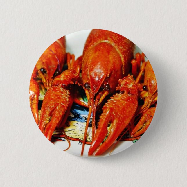 Crawfish Crawdads Craytfish 6 Cm Round Badge (Front)
