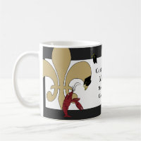 Crawfish Fleur de Lis Graduation Black Gold