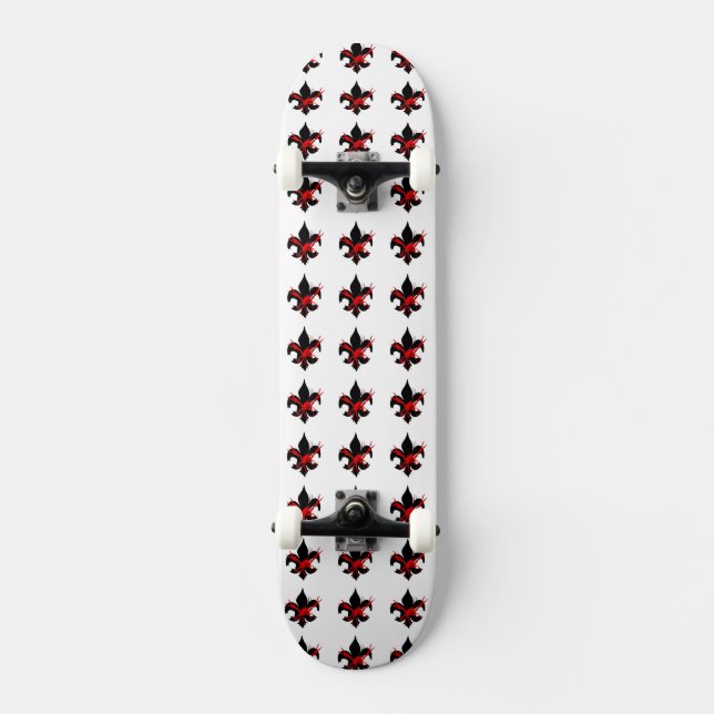 Crawfish Fleur De Lis Skateboard (Front)