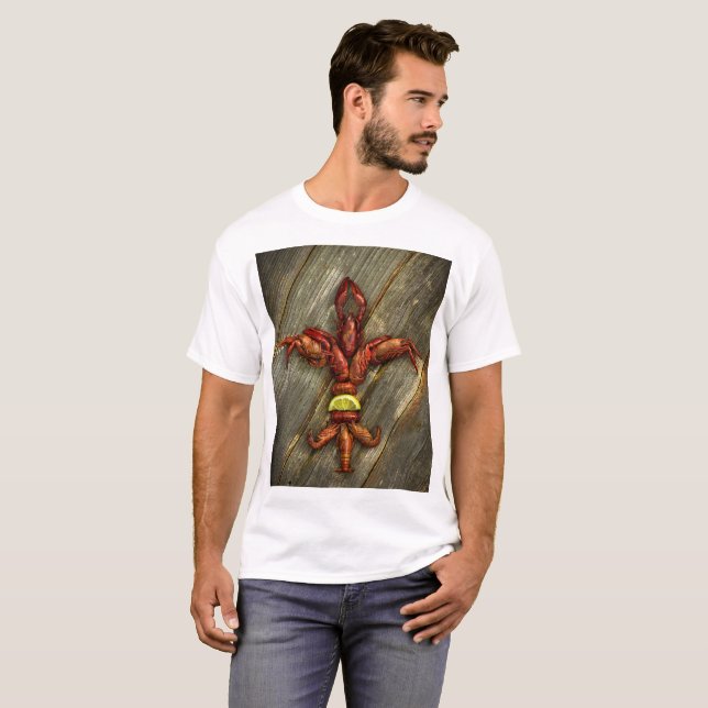 Crawfish Fleur-De-Lis T Shirt (Front Full)