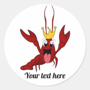 Crawfish King Classic Round Sticker