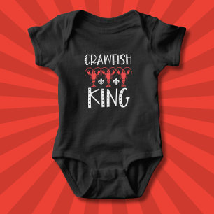 Crawfish King - Funny Crayfish Boil Baby Bodysuit