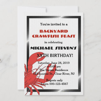 Crawfish/Lobster Boil Birthday Party Invite