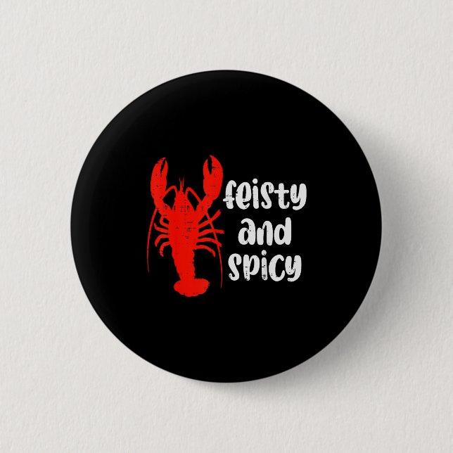 Crawfish Lobster Feisty And Scy Crayfish Men Women 6 Cm Round Badge (Front)