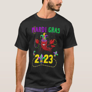 Crawfish Mardi Gras 2023 New Orleans Beads Carniva T-Shirt