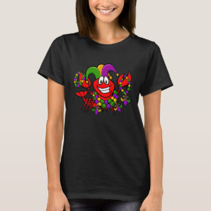 Crawfish Mardi Gras Tee Jester Lobster Crayfish Fa