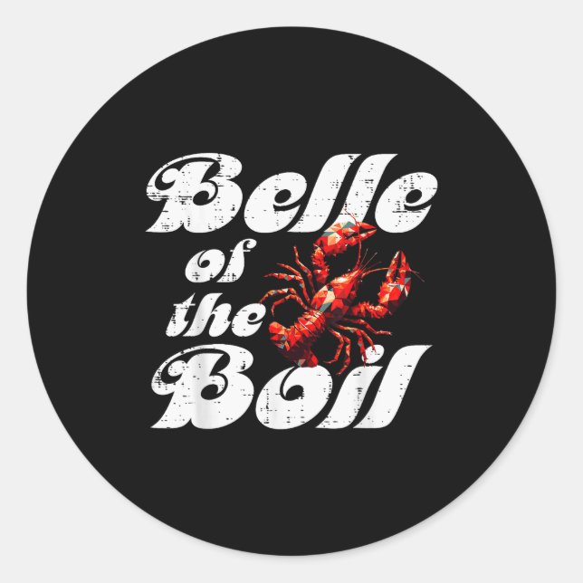 Crawfish Of The Boil Crayfish Cajun Women Men Kids Classic Round Sticker (Front)