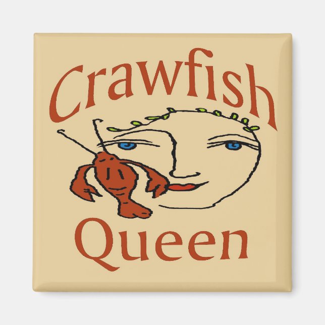 Crawfish Queen Abstract Magnet (Front)