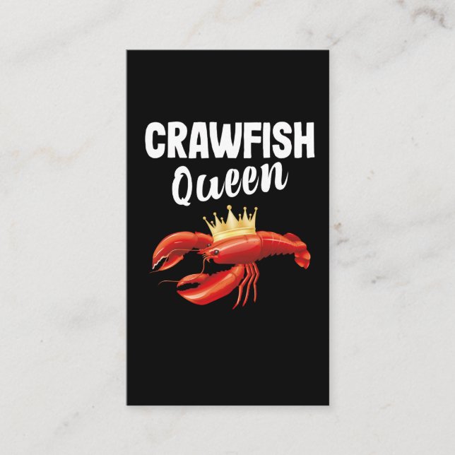 Crawfish Queen Sea Food Restaurant Lover Business Card (Front)
