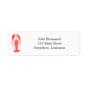 Crawfish Return Address Label