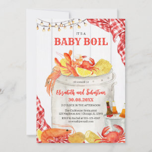 Crawfish Seafood Boil Baby Shower Invitation