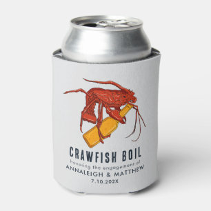 Crawfish Seafood Boil Engagement Party Paper Can Cooler