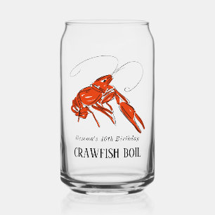 Crawfish Seafood Boil Personalised Can Glass