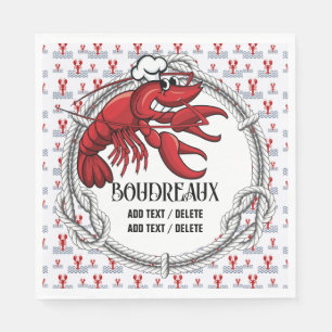 Crawfish Seafood Cajun THEME  Napkin