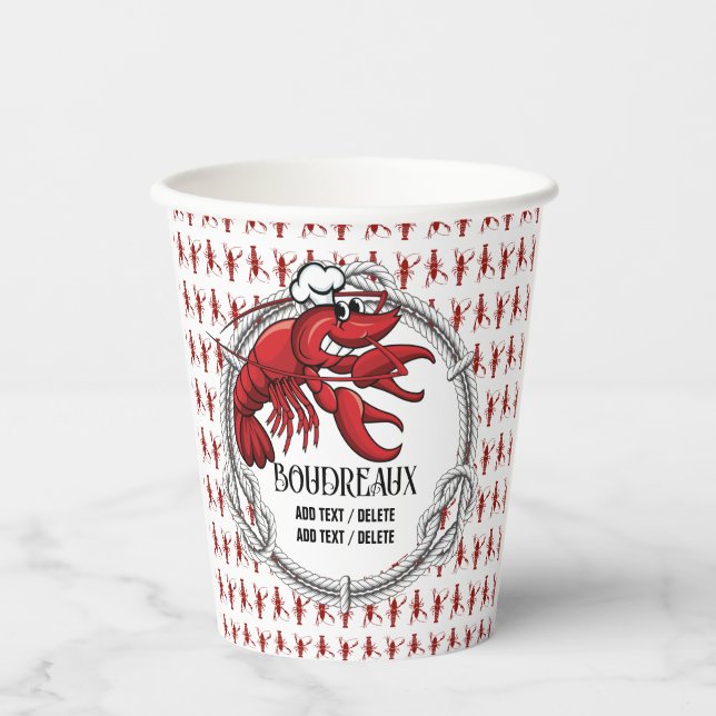 Crawfish Seafood Cajun THEME  Paper Cups (Front)
