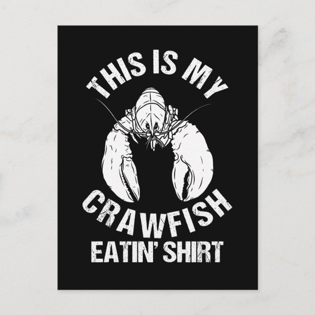 Crawfish Season Boil Crawfish Eating Postcard (Front)