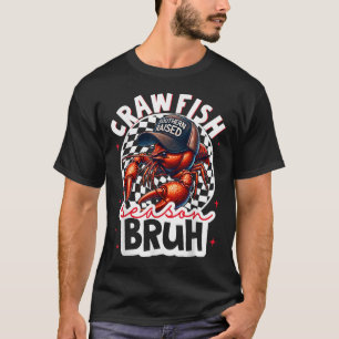 Crawfish Season Bruh Crawfish Hat Boy Funny Seafoo T-Shirt