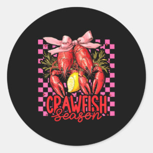 Crawfish Season Crawfish Boil Lobster Cajun Men Wo Classic Round Sticker
