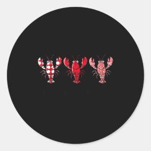 Crawfish Season Crayfish Patterns Cajun Boil Men W Classic Round Sticker