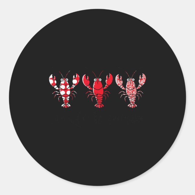 Crawfish Season Crayfish Patterns Cajun Boil Men W Classic Round Sticker (Front)
