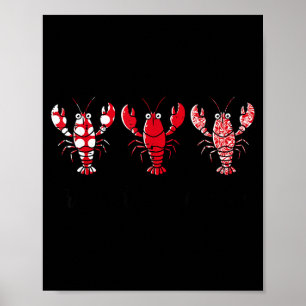Crawfish Season Crayfish Patterns Cajun Boil Men W Poster