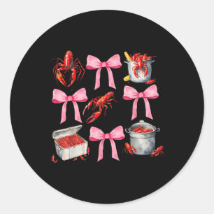 Crawfish Season Funny Crawfish Boil Lobster Coquet Classic Round Sticker