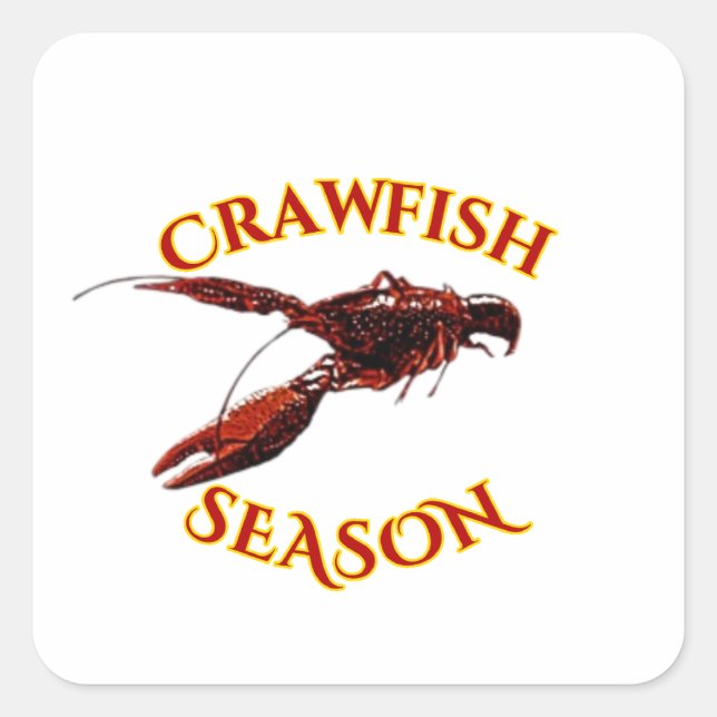 Crawfish Season Square Sticker (Front)