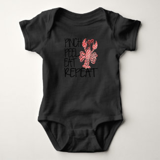 Crawfish Shirt, Pinch Peel Eat Repeat, Crawfish Baby Bodysuit