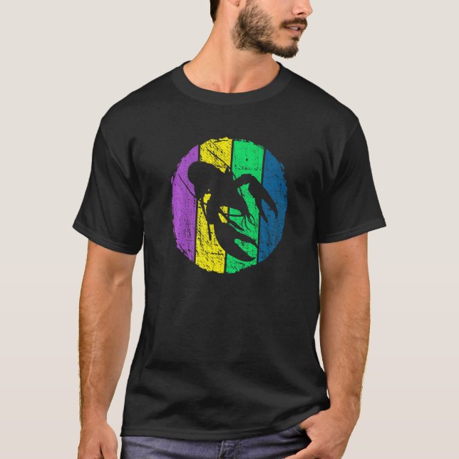 Crawfish Silhouette Mardi Gras Celebration  T-Shirt (Front)