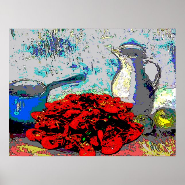 Crawfish Still Life, Fauvism Poster (Front)