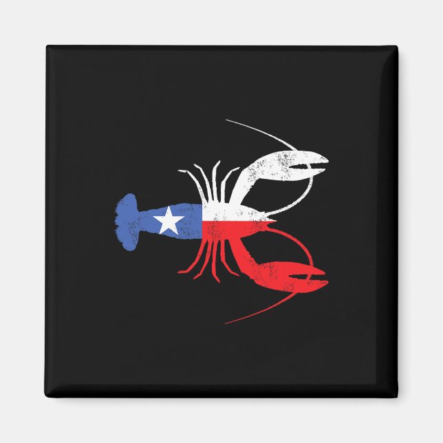 Crawfish Texas Crawdaddy Southern Food Mardi Gras  Magnet (Front)