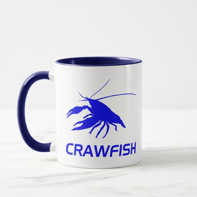 crawfish's silhouette (Red) Mug (Left)