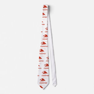 crawfish's　silhouette (Red) Tie