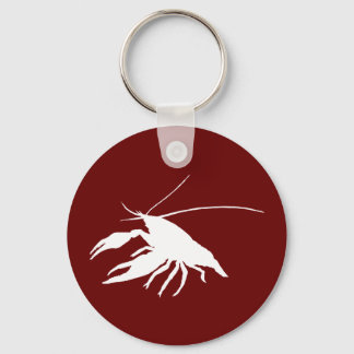 crawfish's　silhouette (White) Key Ring