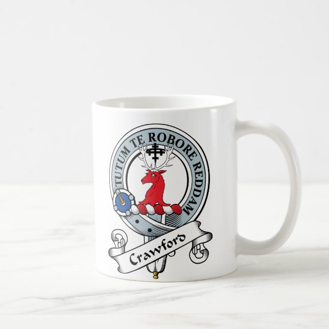 Crawford Clan Badge Coffee Mug (Right)