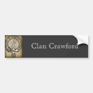 Crawford Crest Badge Antique Bumper Sticker