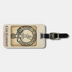 Crawford Crest Badge Antique Luggage Tag