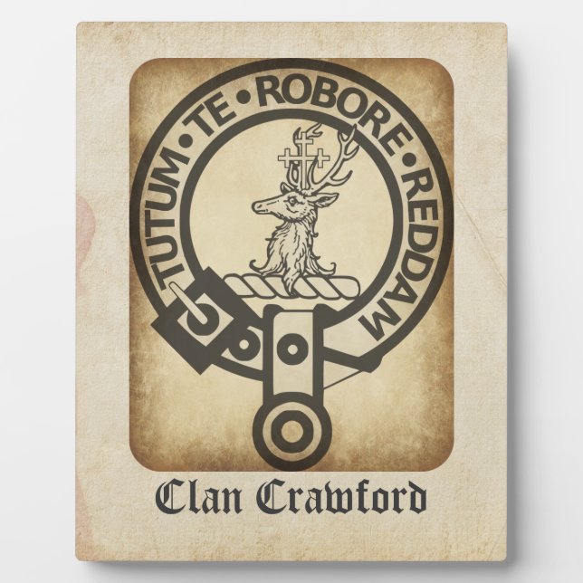 Crawford Crest Badge Antique Plaque (Front)