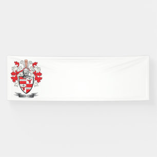 Crawford Family Crest Coat of Arms Banner
