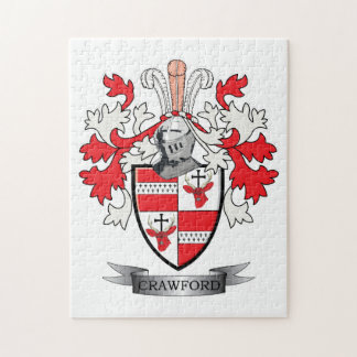 Crawford Family Crest Coat of Arms Jigsaw Puzzle