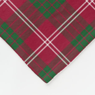 Crawford Family Tartan Plaid Pattern Fleece Blanket