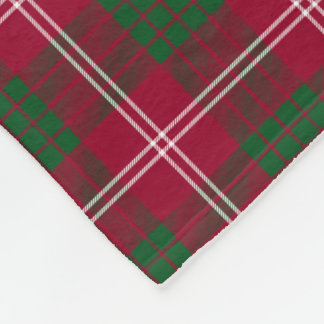 Crawford Family Tartan Plaid Pattern Fleece Blanket